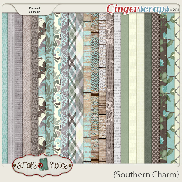 Southern Charm Papers by Scraps N Pieces