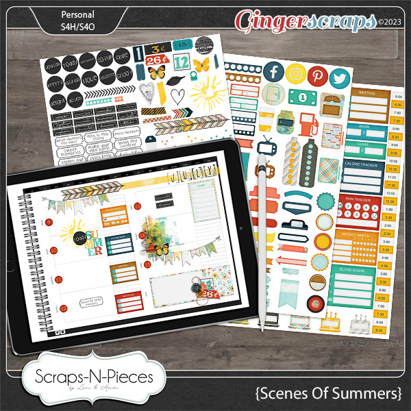 Scenes of Summer Planner Pieces by Scraps N Pieces