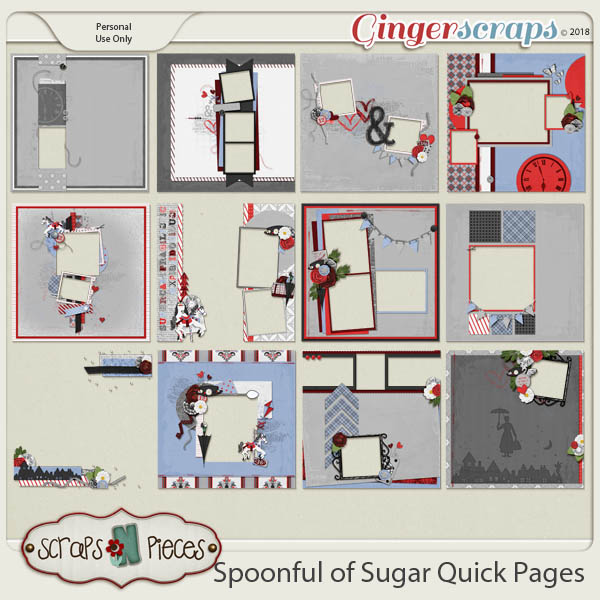 Spoonful of Sugar Quick Pages by Scraps N Pieces 