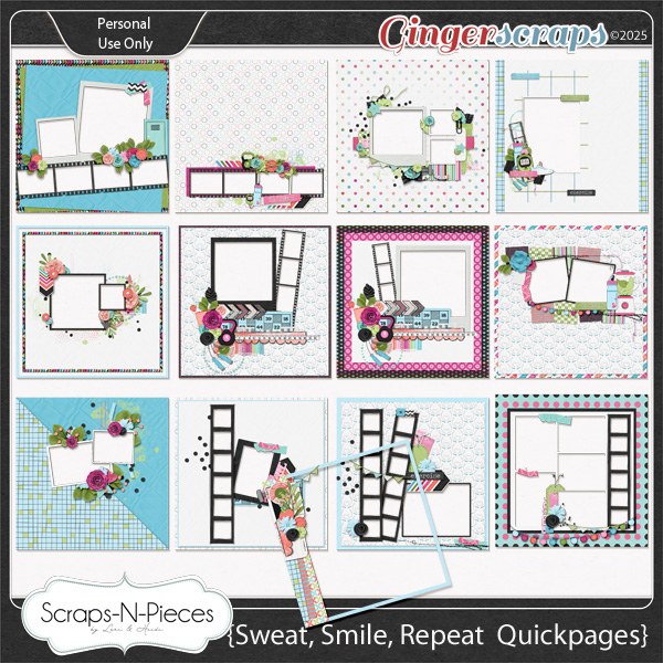 Sweat, Smile, Repeat Quickpages by Scraps N Pieces 