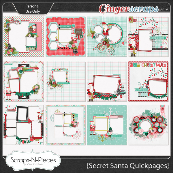 Secret Santa Quickpages by Scraps N Pieces