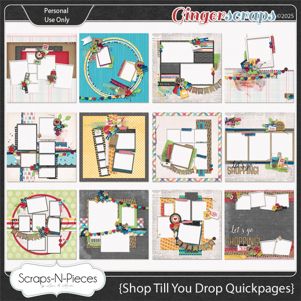 Shop Till You Drop Quickpages by Scraps N Pieces 