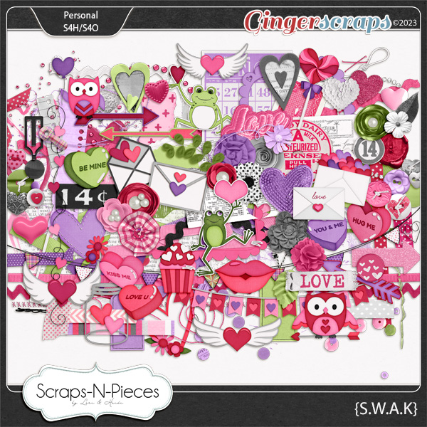 Sealed With A Kiss Embellishments by Scraps N Pieces