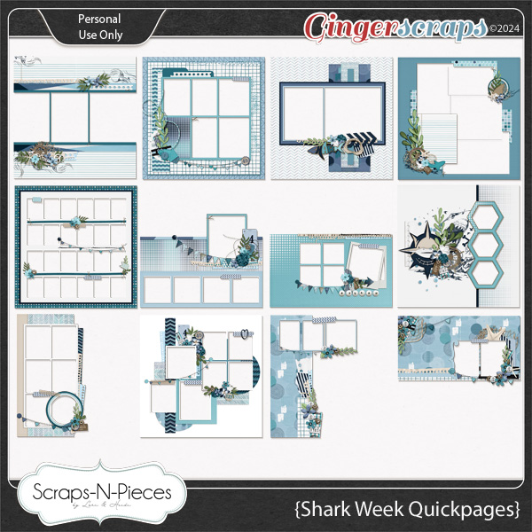 Shark Week Quickpages by Scraps N Pieces 