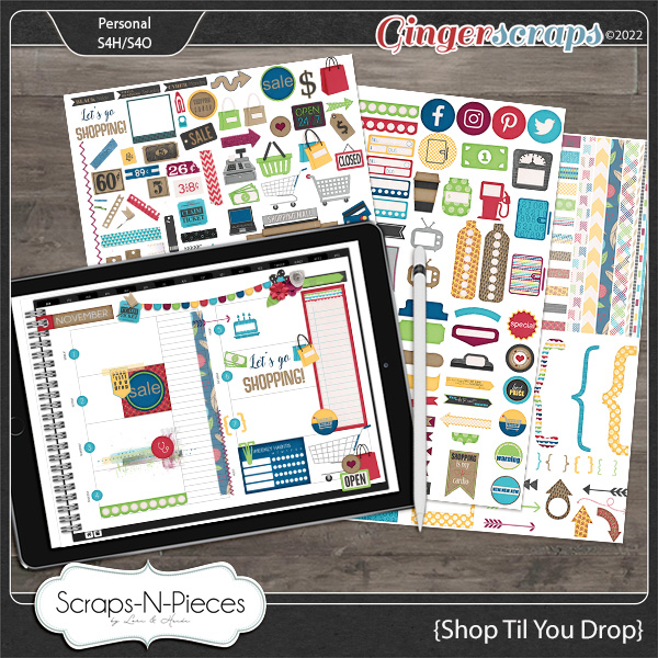 Shop Till You Drop Planner Pieces by Scraps N Pieces