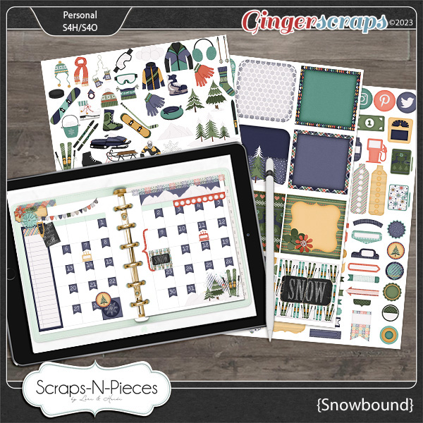 Snowbound Planner Pieces by Scraps N Pieces 