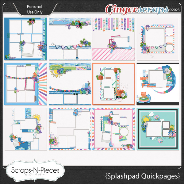 Splash Pad Quickpages by Scraps N Pieces 