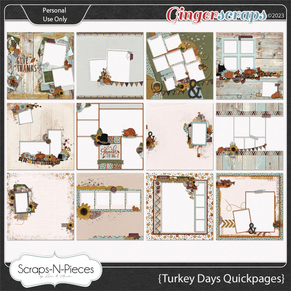 Turkey Day Quickpages by Scraps N Pieces 