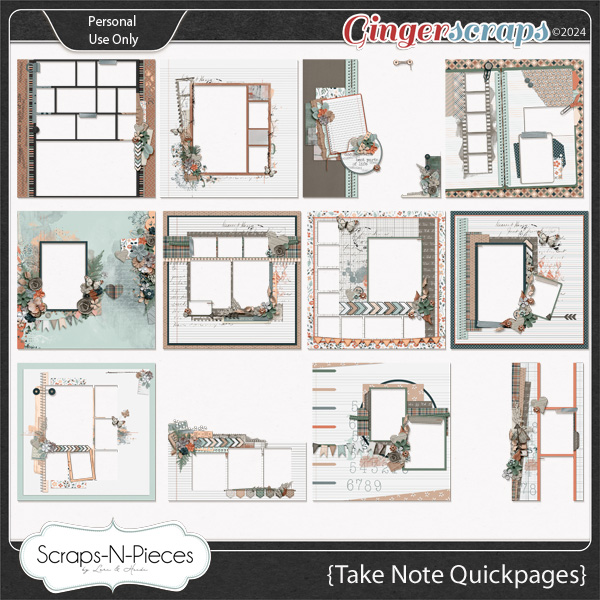 Take Note Quickpages by Scraps N Pieces 
