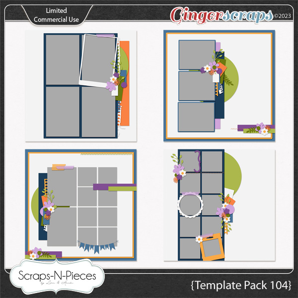 Template Pack 104 by Scraps N Pieces  