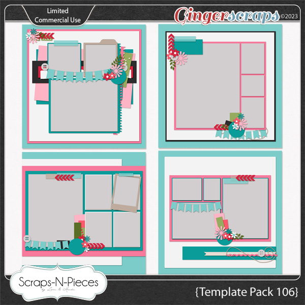 Template Pack 106 by Scraps N Pieces 