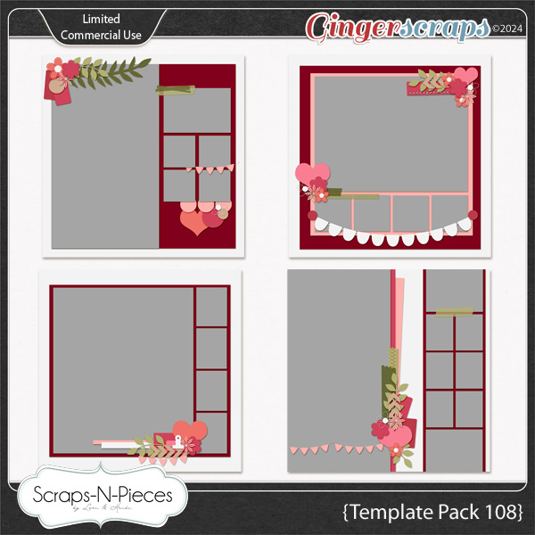 Template Pack 108 by Scraps N Pieces 