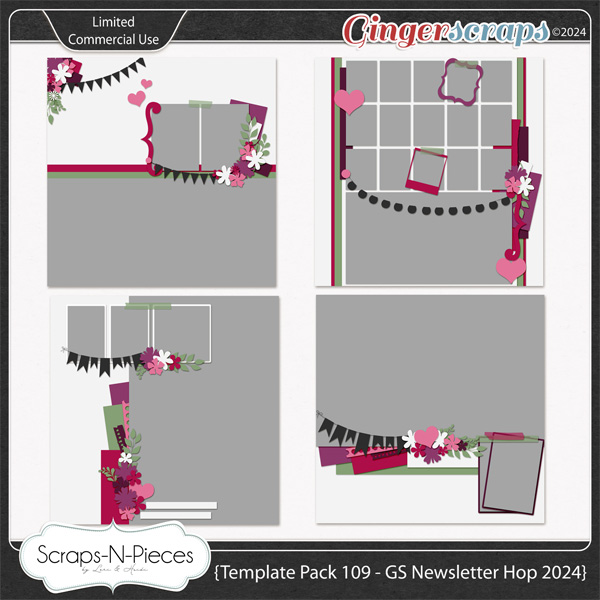 Template Pack 109 by Scraps N Pieces 