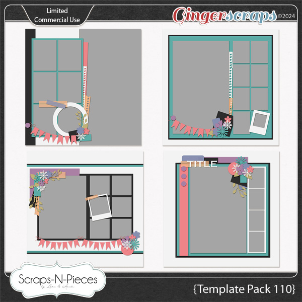 Template Pack 110 by Scraps N Pieces 