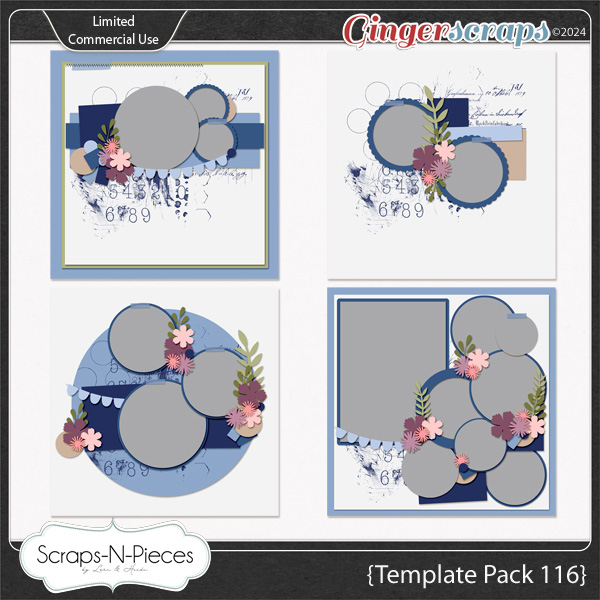 Template Pack 116 by Scraps N Pieces 