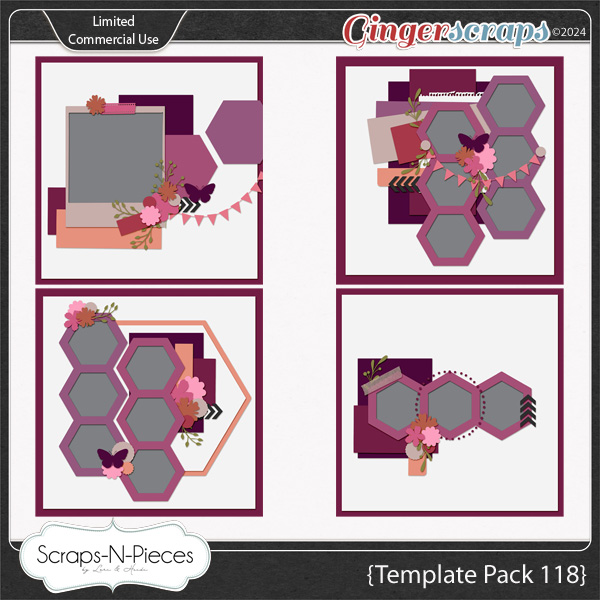 Template Pack 118 by Scraps N Pieces  