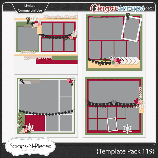 Template Pack 119 by Scraps N Pieces  