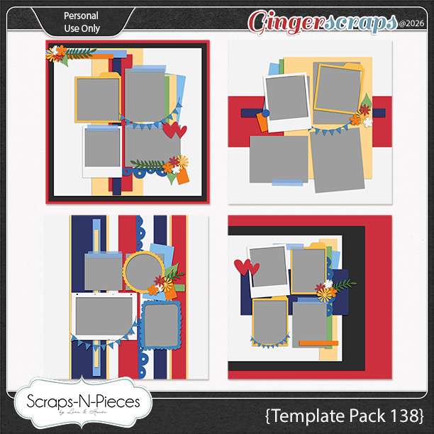 Template Pack 138 by Scraps N Pieces 