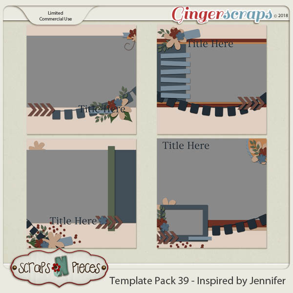 Template Pack 39 - Inspired by Jennifer by Scraps N Pieces  