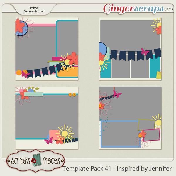 Template Pack 41 - Inspired by Jennifer by Scraps N Pieces 