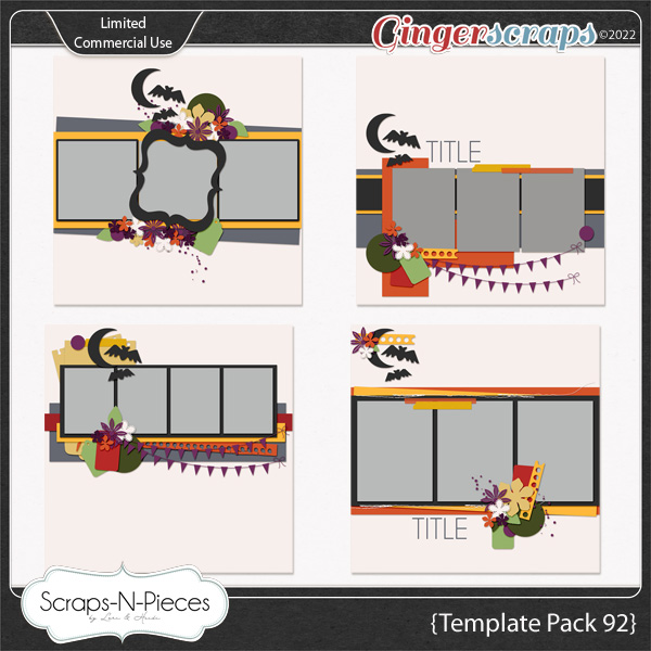 Template Pack 92 by Scraps N Pieces  