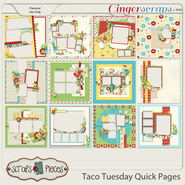 Taco Tuesday Quick Pages - Scraps N Pieces 