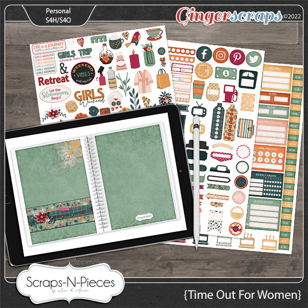 Time Out For Women Planner Pieces - Scraps N Pieces  