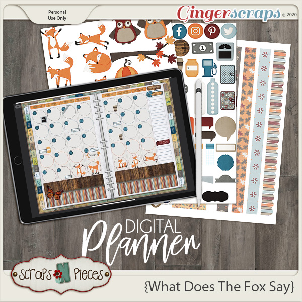 What Does The Fox Say Planner Pieces - Scraps N Pieces