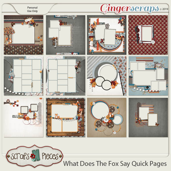 What Does The Fox Say? Quick Pages by Scraps N Pieces 