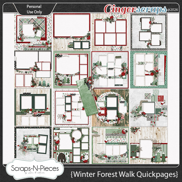 Winter Forest Walk Quickpages by Scraps N Pieces 