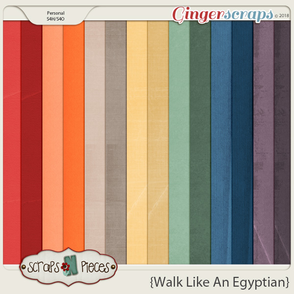 Walk Like An Egyptian Cardstocks by Scraps N Pieces 