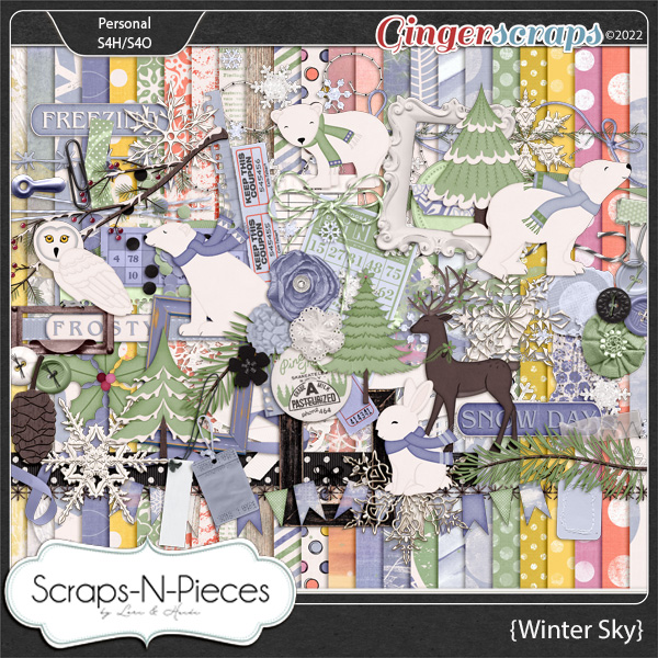 Winter Sky Bundled Kit by Scraps N Pieces