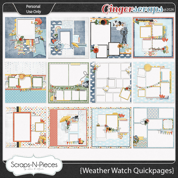 Weather Watch Quickpages by Scraps N Pieces 