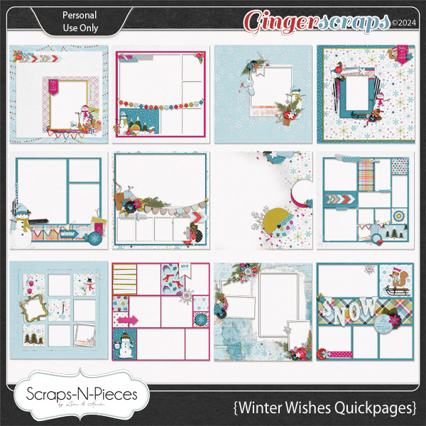 Winter Wishes Quickpages by Scraps N Pieces 