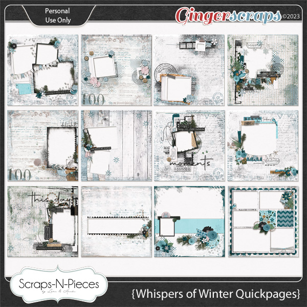 Whispers of Winter Quickpages by Scraps N Pieces