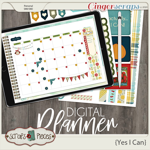 Yes I Can Planner Pieces - Scraps N Pieces