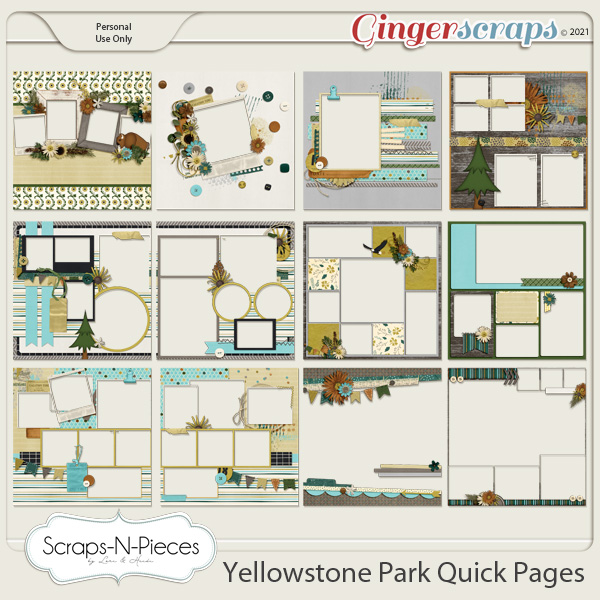 Yellowstone Park Quick Pages - Scraps N Pieces 