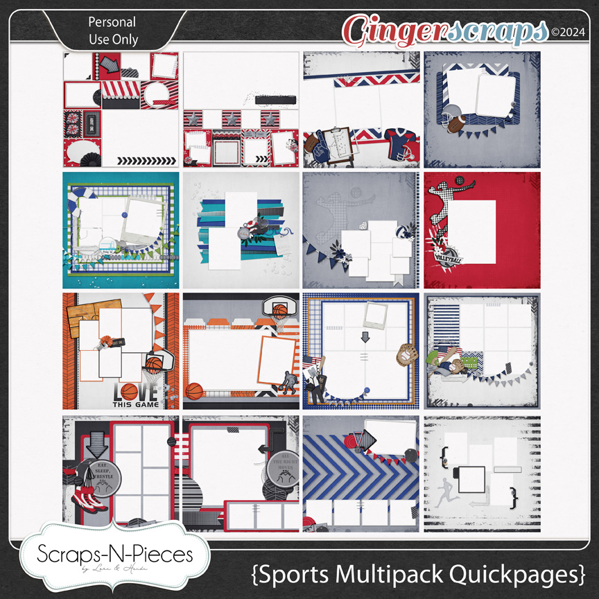 Sports Multipack Quickpages by Scraps N Pieces