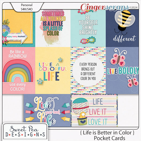 Life is Better in Color Pocket Cards