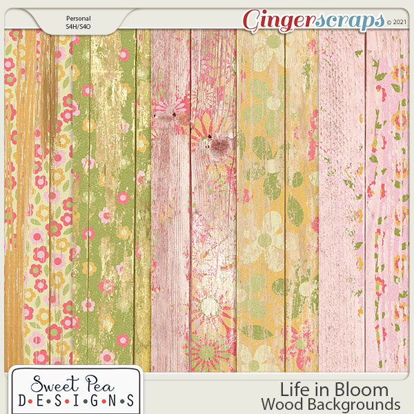 Life in Bloom Wood Backgrounds