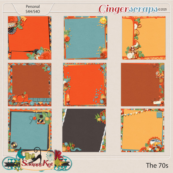 The 70s Stacked Papers by The Scrappy Kat