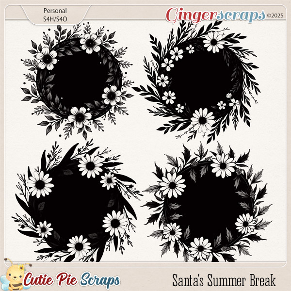 Santa's Summer Break Photo Masks