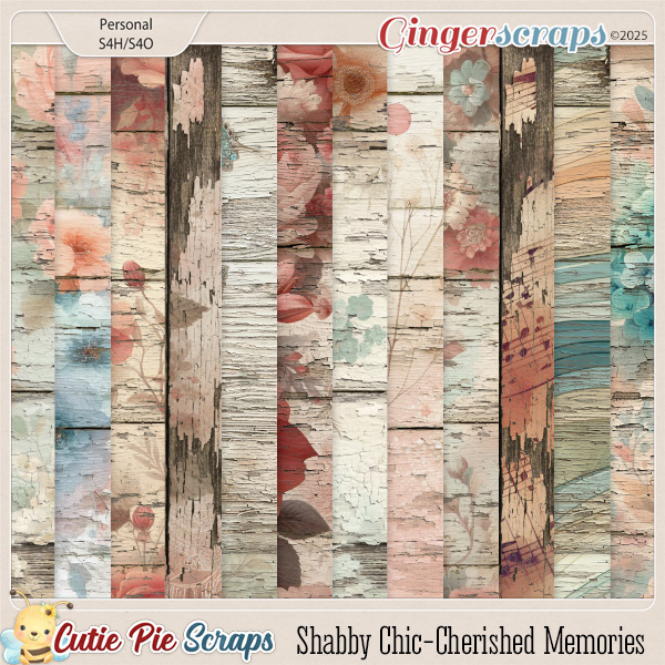 Shabby Chic-Cherished Memories Wood Papers