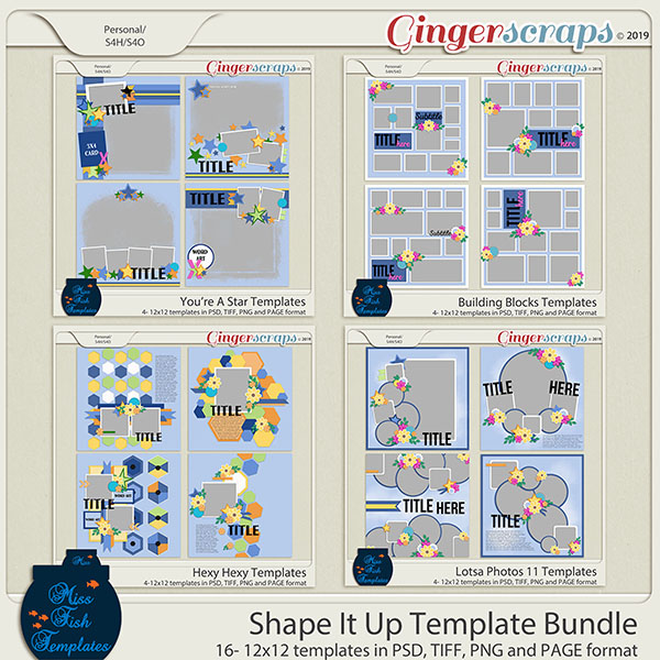 Shape It Up Template Bundle by Miss Fish