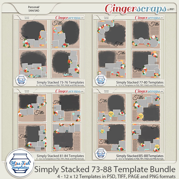 Simply Stacked 73-88 Template Bundle by Miss Fish