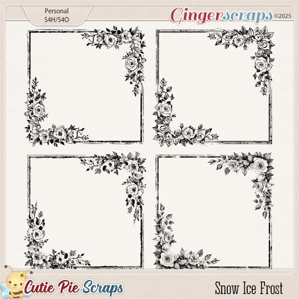 Snow Ice Frost Page Borders