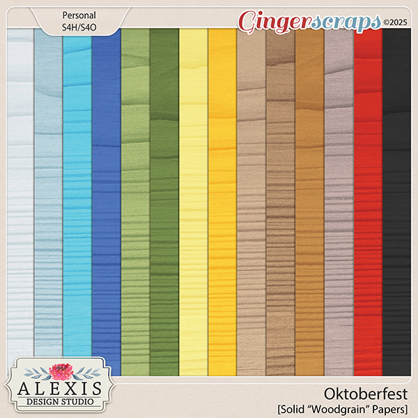 Oktoberfest - Woodgrain Solid Papers