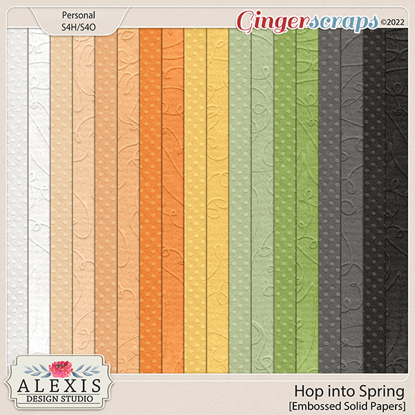 Hop into Spring - Embossed Solid Papers