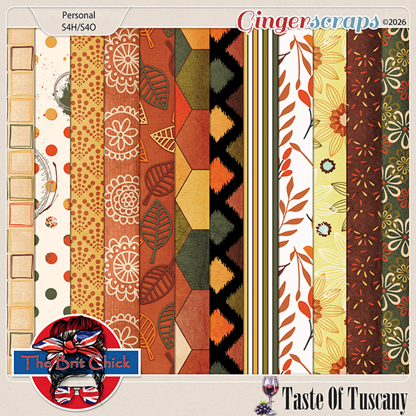 Taste Of Tuscany Patterned Papers By The Brit Chick