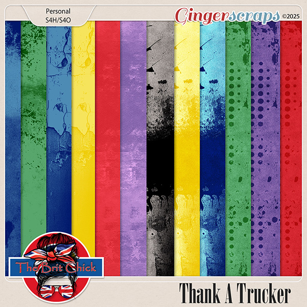Thank A Trucker Grunge Papers By The Brit Chick